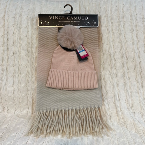 Vince Camuto Accessories - Vince Camuto Blush Beanie and Scarf Set